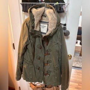 Abercrombie green winter coat